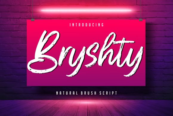 Bryshty: A Flowing Script Font
