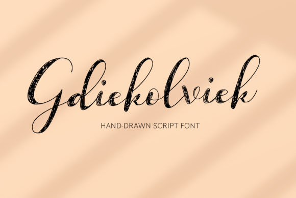 Gdiekolviek: A Flowing Script Font