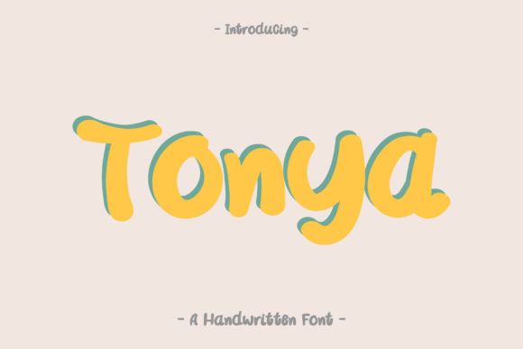 Tonya: A Handwritten Font for Elegant Design